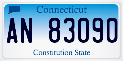 CT license plate AN83090