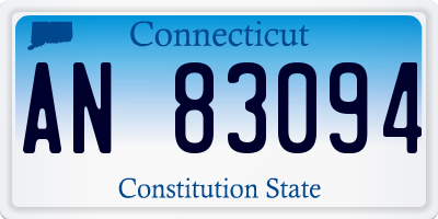 CT license plate AN83094