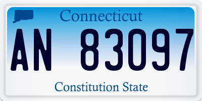 CT license plate AN83097