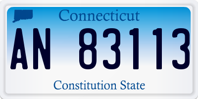 CT license plate AN83113