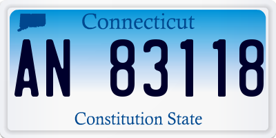 CT license plate AN83118
