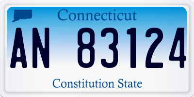 CT license plate AN83124