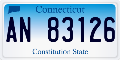 CT license plate AN83126