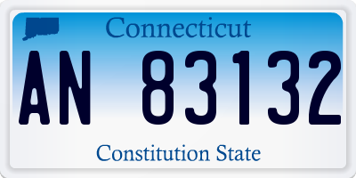 CT license plate AN83132