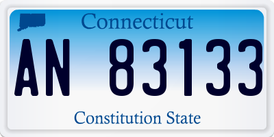 CT license plate AN83133
