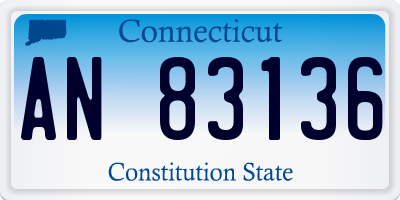 CT license plate AN83136
