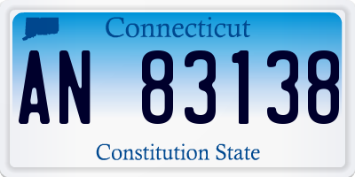 CT license plate AN83138