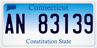 CT license plate AN83139
