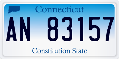 CT license plate AN83157