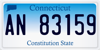 CT license plate AN83159