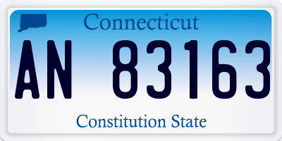CT license plate AN83163