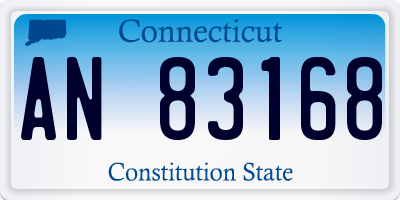 CT license plate AN83168
