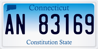 CT license plate AN83169