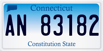 CT license plate AN83182