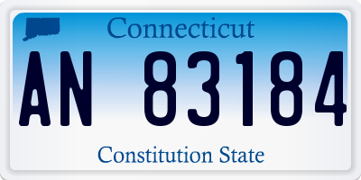 CT license plate AN83184