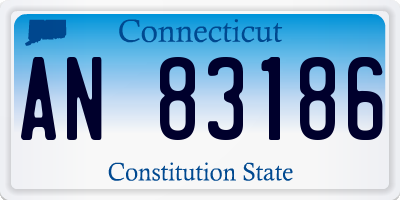 CT license plate AN83186