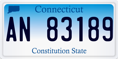 CT license plate AN83189
