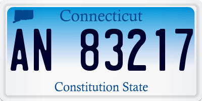 CT license plate AN83217