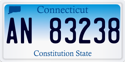 CT license plate AN83238