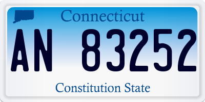 CT license plate AN83252