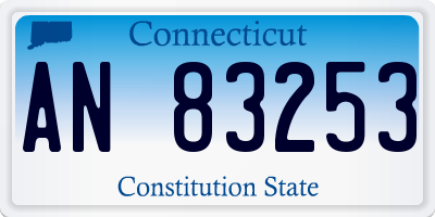 CT license plate AN83253