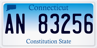 CT license plate AN83256