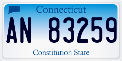 CT license plate AN83259