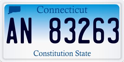 CT license plate AN83263