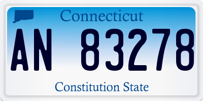 CT license plate AN83278