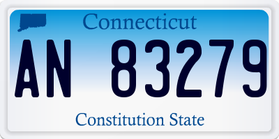 CT license plate AN83279