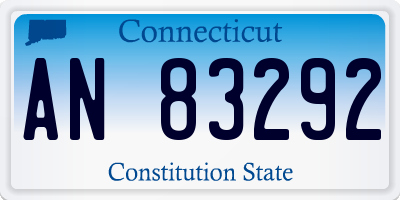 CT license plate AN83292