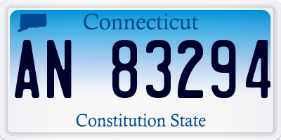 CT license plate AN83294