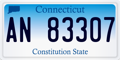 CT license plate AN83307