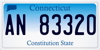 CT license plate AN83320