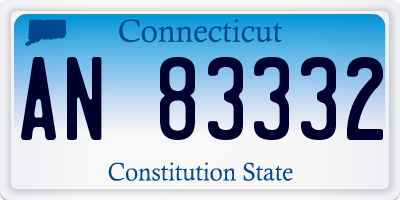 CT license plate AN83332