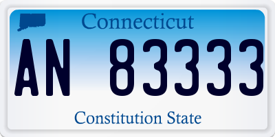 CT license plate AN83333