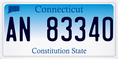 CT license plate AN83340