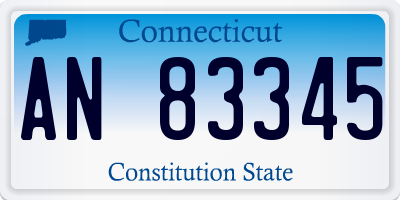 CT license plate AN83345