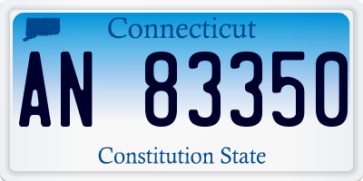 CT license plate AN83350