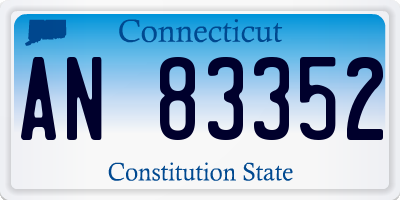 CT license plate AN83352