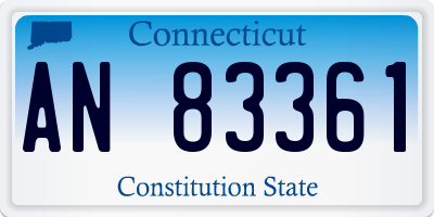 CT license plate AN83361
