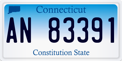 CT license plate AN83391