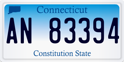 CT license plate AN83394