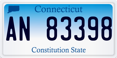 CT license plate AN83398