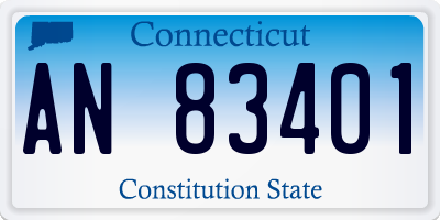 CT license plate AN83401