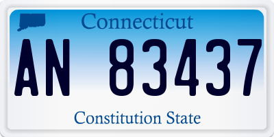 CT license plate AN83437