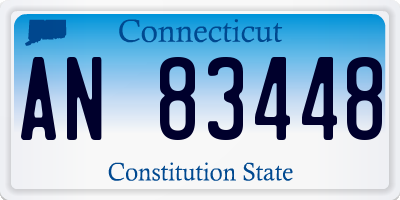 CT license plate AN83448