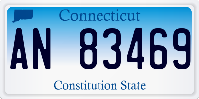 CT license plate AN83469