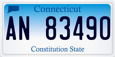 CT license plate AN83490