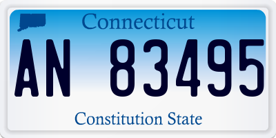 CT license plate AN83495